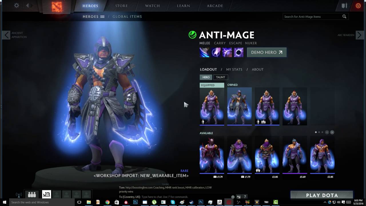 What is Dota 2 Anti-Mage The Nomad Protector Set?